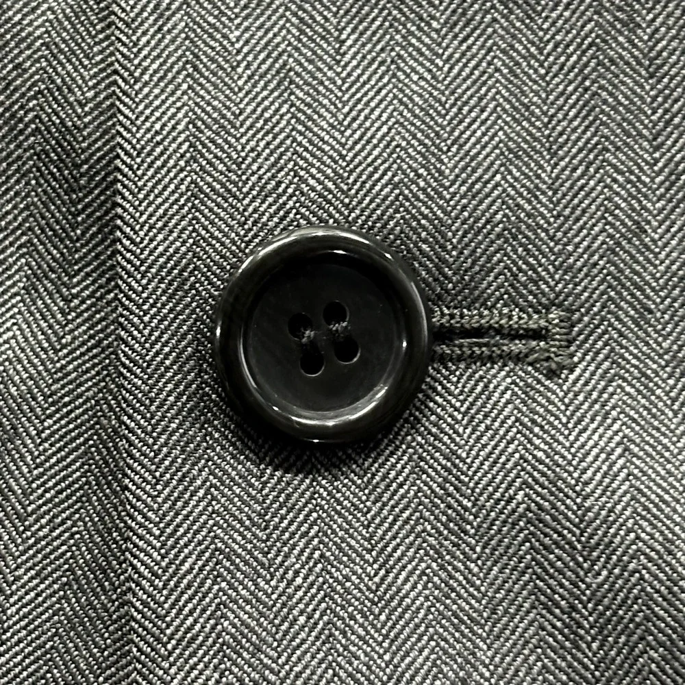 Jos A Bank Herringbone Wool Blazer Mens 42S Gray Signature Collection Sport Coat